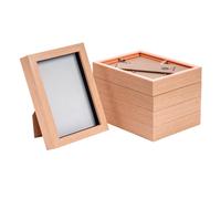 Nicola Spring 3D Box Photo Frames - 5 x 7" - Pack of 5 in Light Brown Nicola Spring Light Brown