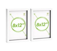Nicola Spring 3D Box Photo Frames - A4 (8 X 12") - White - Pack Of 2