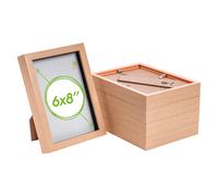 Nicola Spring 3D Box Photo Frames - A5 (6 x 8") - Pack of 5 in Light Brown Nicola Spring Light Brown