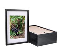 Nicola Spring 3D Box Photo Frames with A4 Mounts - A3 (12" x 17") - White Mount - Pack of 5 in Black Nicola Spring Black