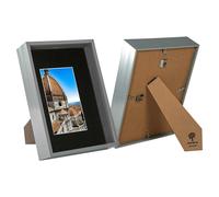 Nicola Spring 3D Deep Box Frames with A5 Mount - A4 (8" x 12") - Black - Pack of 2 in Grey Nicola Spring Grey