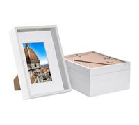 Nicola Spring 3D Deep Box Frames with A5 Mount - A4 (8" x 12") - White Mount - Pack of 5 Nicola Spring White
