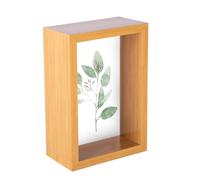 Nicola Spring 3D Deep Box Photo Frame - 4 x 6" in Light Brown Nicola Spring Light Brown