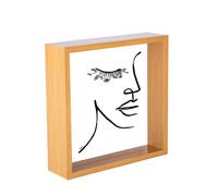Nicola Spring 3D Deep Box Photo Frame - 8 x 8" - Pack of 1 in Light Brown Nicola Spring Light Brown