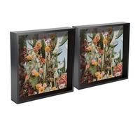 Nicola Spring 3D Deep Box Photo Frames - 10 X 10" - Black - Pack Of 5