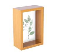 Nicola Spring 3D Deep Shadow Box Photo Frame - 4 x 6" - 3D Photo Frame Picture Frame Memory Box Display Case for Photos, Memorabilia, Artworks, Crafts, DIY Decoration, 4x6inch Light Wood