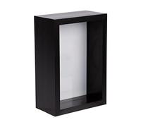 Nicola Spring 3D Deep Shadow Box Photo Frame - 4 x 6" - 3D Photo Frame Picture Frame Memory Box Display Case for Photos, Memorabilia, Artworks, Crafts, DIY Decoration, 4x6inch Black