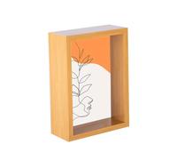 Nicola Spring 3D Shadow Box - 5 x 7 (12 x 17cm) - Pack of 1 - Light Wood 3D Photo Frame Picture Frame Deep Box Portrait Display Case for Crafts, Keepsakes, Wedding, Graduation