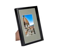 Nicola Spring 3D Shadow Box Frame - Black A4 Frame (20 x 30cm) - Grey A5 Mount (14 x 21cm) - Pack of 1-3D Photo Frame 3D Box Picture Frame Box Portrait Display Case Wedding Crafts Frame