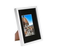 Nicola Spring 3D Shadow Box Frame with A5 Mount - A4 (8" x 12") - Black Mount in White Nicola Spring White