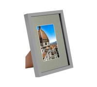 Nicola Spring 3D Shadow Box Frame With A5 Mount - A4 (8" X 12") - Grey/grey