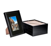 Nicola Spring 3D Shadow Box Frames With A5 Mount - A4 (8" X 12") - Black/black - Pack Of 5