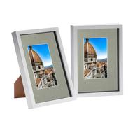 Nicola Spring 3D Shadow Box Frames with A5 Mount - A4 (8" x 12") - Black Mount - Pack of 2 in White Nicola Spring White