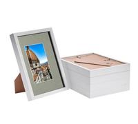 Nicola Spring 3D Shadow Box Frames With A5 Mount - A4 (8" X 12") - White/grey - Pack Of 5