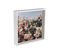 Nicola Spring 3D Shadow Box Photo Frame - 12 x 12 (30 x 30cm) - White 3D Photo Frame Deep Box Large Square Display Case for Crafts, Keepsakes, Wedding, Graduation