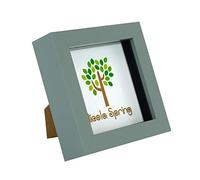 Nicola Spring 3D Shadow Box Photo Frame - 4 x 4 (10 x 10cm) - Pack of 1 - Grey 3D Photo Picture Frame Box Small Square Display Case for Crafts, Keepsakes, Wedding, Graduation