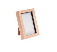 Nicola Spring 3D Shadow Box Photo Frame - 4 x 6 (10 x 15cm) - Pack of 1 - Light Wood 3D Photo Picture Frame Box Small Portrait Display Case for Crafts, Keepsakes, Wedding, Graduation