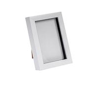 Nicola Spring 3D Shadow Box Photo Frame - 4 x 6 (10 x 15cm) - Pack of 1 - White 3D Photo Picture Frame Box Small Portrait Display Case for Crafts, Keepsakes, Wedding, Graduation