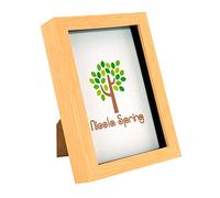 Nicola Spring 3D Shadow Box Photo Frame - 5x7 (12x17cm) - Pack of 1 - Light Wood 3D Photo Frame Box Picture Portrait Display Case for Crafts, Keepsakes, Wedding, Graduation