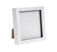 Nicola Spring 3D Shadow Box Photo Frame - 6x6 (15x15cm) - Pack of 1 - White 3D Photo Frame Box Picture Memorabilia Display Case for Crafts, Keepsakes, Wedding, Graduation