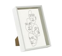 Nicola Spring Deep Box Photo Frame - A4 (8 X 12") - White, White