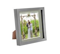 Nicola Spring 3D Shadow Box Photo Frame - 8x8 (20x20cm) - Grey 6x6 Mount (15x15cm) - Pack of 1 - Grey 3D Photo Frame Box Picture Display Case Square for Crafts, Keepsakes