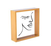 Nicola Spring 3D Shadow Box Photo Frame - 8x8 (20x20cm) - Pack of 1 - Light Wood 3D Photo Frame Box Picture Deep Square Display Case for Crafts, Keepsakes, Wedding, Graduation