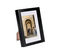 Nicola Spring 3D Shadow Box Photo Frame - A5 (6 x 8") - 3D Photo Frame Picture Frame Memory Box Display Case for Photos, Memorabilia, Artworks, Crafts, Decoration, 4 x 6" Mount Black