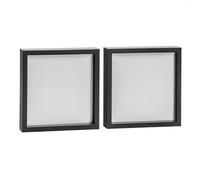 Nicola Spring 3D Shadow Box Photo Frames - 10 x 10 (25 x 25cm) - Pack of 2 - Black 3D Photo Frame Picture Frame Box Memorabilia Display Case for Object, Crafts, Keepsakes, Wedding, Graduation