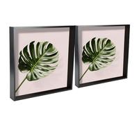 Nicola Spring 3D Shadow Box Photo Frames - 16 x 16 (40 x 40cm) - Pack of 2 - Black 3D Photo Frame 3D Box Picture Frame Deep Box Large Square Display Case for Crafts, Keepsakes, Wedding, Graduation