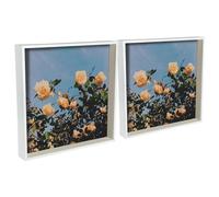 Nicola Spring 3D Shadow Box Photo Frames - 16x16 (40x40cm) - Pack of 2 - White 3D Photo Frame Box Picture Frame Deep Box Large Square Display Case for Crafts, Keepsakes, Wedding, Graduation