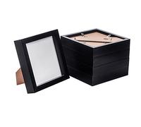 Nicola Spring 3D Shadow Box Photo Frames - 6x6 (15x15cm) - Pack of 5 - Black 3D Photo Frame Box Picture Frame Box Memorabilia Display Case for Crafts, Keepsakes, Wedding, Graduation