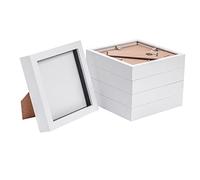 Nicola Spring 3D Shadow Box Photo Frames - 6x6 (15x15cm) - Pack of 5 - White 3D Photo Frame Box Picture Frame Box Memorabilia Display Case for Crafts, Keepsakes, Wedding, Graduation