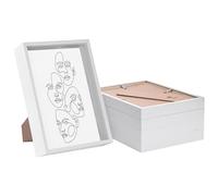 Nicola Spring 3D Shadow Box Photo Frames - 8 x 12 (20 x 30cm) - Pack of 5 - White 3D Photo Frame A4 Picture Frame Deep Box Portrait Display Case for Crafts, Keepsakes, Wedding, Graduation