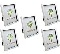 Nicola Spring 3D Shadow Box Photo Frames - 8x10 (20x25cm) - Pack of 5 - White 3D Photo Frame Box Picture Frame Box Portrait Display Case for Crafts, Keepsakes, Wedding, Graduation