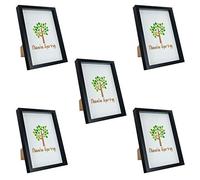 Nicola Spring 3D Shadow Box Photo Frames - 8x12 (20x30cm) - Pack of 5 - Black 3D Photo Frame Box A4 Picture Frame Box Portrait Display Case for Crafts, Keepsakes, Wedding, Graduation