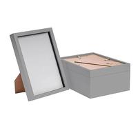 Nicola Spring 3D Shadow Box Photo Frames - 8x12 (20x30cm) - Pack of 5 - Grey 3D Photo Frame Box A4 Picture Frame Box Portrait Display Case for Crafts, Keepsakes, Wedding, Graduation