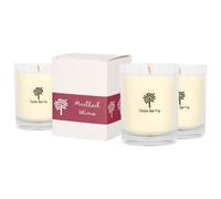 Nicola Spring 3x 160g Soy Wax Scented Candles - Mulled Wine Aromatherapy Jar Candle in Clear Nicola Spring Clear