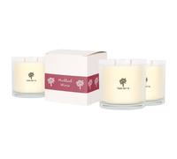 Nicola Spring 3x 400g Soy Wax Scented Candles - Mulled Wine Aromatherapy Jar Candle in Clear Nicola Spring Clear
