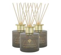 Nicola Spring 3X Green Pomelo & Passion Fruit Scented Reed Diffusers - 200Ml - Aromatherapy 6 Sticks Air Freshener Home Fragrance
