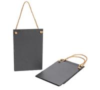 Nicola Spring 3X Hanging Notice Boards - 30 X 20Cm - Natural Slate Wall Hanging Display Board Home Office Kitchen Chalkboard