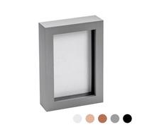 Nicola Spring 4 X 6" Photo Frame - Grey - 3D Photo Frame Picture Frame Box Portrait Display Case (17.5 X 12.5Cm)