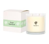 Nicola Spring 400g Sage Retreat Soy Wax Candle - Double Wick Herbal Spa Jar in Clear Nicola Spring Clear