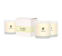 Nicola Spring 400G Vanilla Sands Soy Wax Candles - Pack Of 3 - Double Wick Glass Jars Relaxing Sweet Creamy Fragrance Long Burn