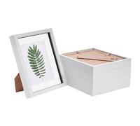 3D Box Photo Frames - 8 x 10" with 5 x 7" Mount - Black Mount - Pack of 5 Nicola Spring White One Size