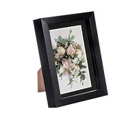 Nicola Spring 5 x 7 3D Shadow Box Photo Frame - Craft Display Picture Frame with 4 x 6 Mount - Glass Aperture - Black/Black