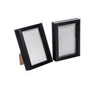 Nicola Spring 5 X 7" Photo Frames - Black - 3D Photo Frame Picture Frame Box Portrait Display Case (17.5 X 12.5Cm) Set Of 2