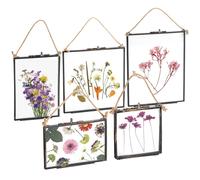 Nicola Spring 5pc Hanging Metal Photo Frames Gallery Set - Black - Picture Frame Wall Mounted Frame with Rope Nicola Spring Black