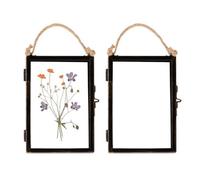 Nicola Spring 5X Hanging Metal Photo Frames - 4" X 6" - Black - Picture Frame Wall Mounted Frame With Rope