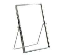 Nicola Spring 5X Standing Metal Photo Frames - 5" X 7" - Silver - Picture Frame Freestanding Frame Display Poster Frame